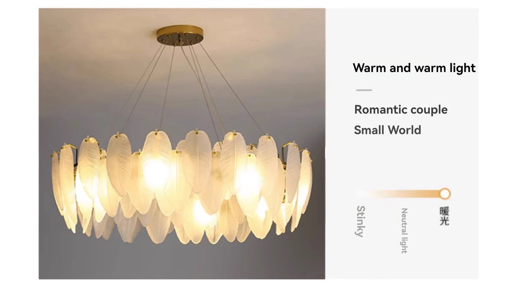 Modern Luxury crystal Chandeliers Gold French Glass chandelier Idoor Home Decor Pendant Lamp for Living Room Dining