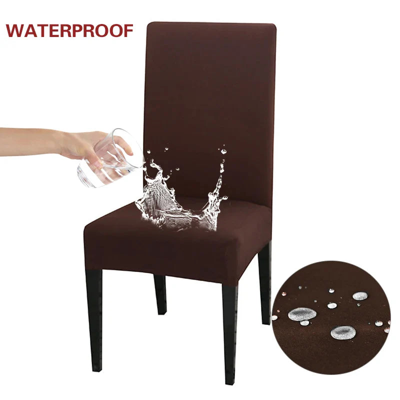 Waterproof Elastic Chair Cover for Dining Room Kitchen Wedding Hotel Banquet Restaurant Anti-dirty Seat Cover Housse De Chaise
