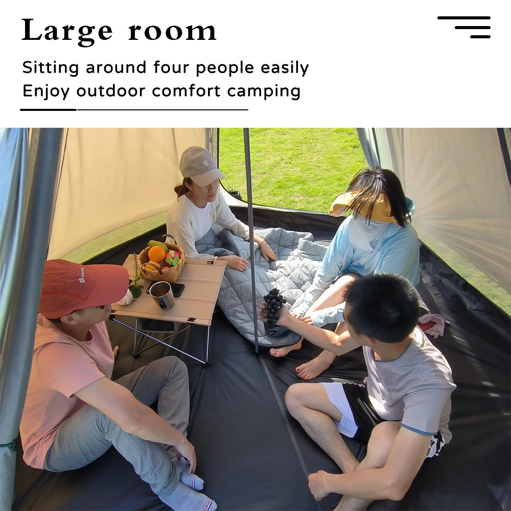 Indian Tent Outdoor Waterproof Tipi Tent 4 Person Yurt Family Mongolian Large Teepee Camping for Adults Pyramid Double Layer
