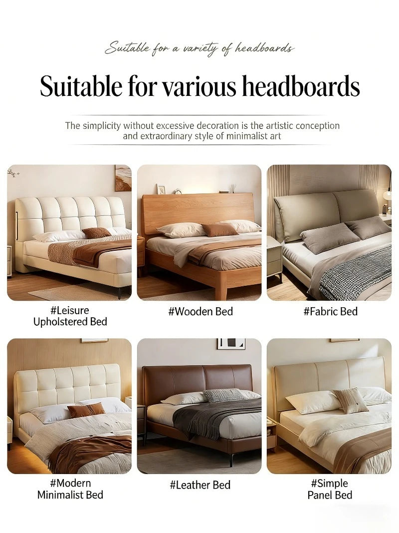 High Elasticity Headboard Cover Solid Color Double Bed Backrest Cover Autumn Winter Warm and Dustproof Cover Machine Washable