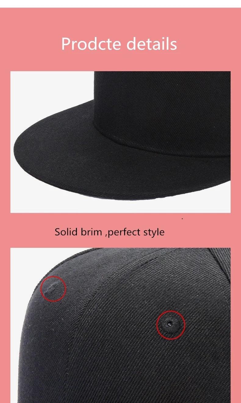 Custom snapback caps Outdoor sports hip hop flat hip hop hat for men Women Trucker caps 1 piece DIY logo Sun hats gorros