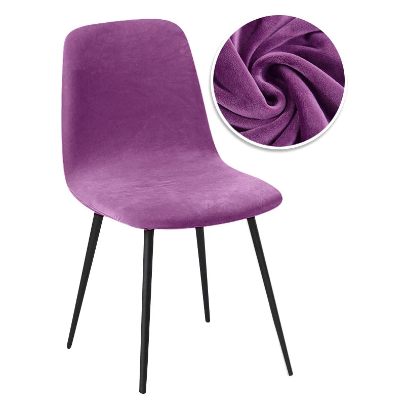 Velvet And Jacquard Short Back Chair Cover Bar Seat Covers Dining Covers Chair Stretch Dust Cover For Home Hotel Bar Wedding