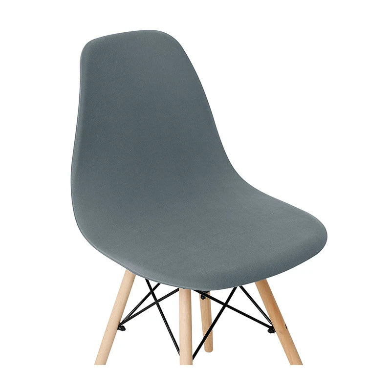 Solid Color Shell Chair Cover Stretch Cheap Short Back Chair Covers Printed Dining Seat Covers For Home Bar Hotel Party Banquet