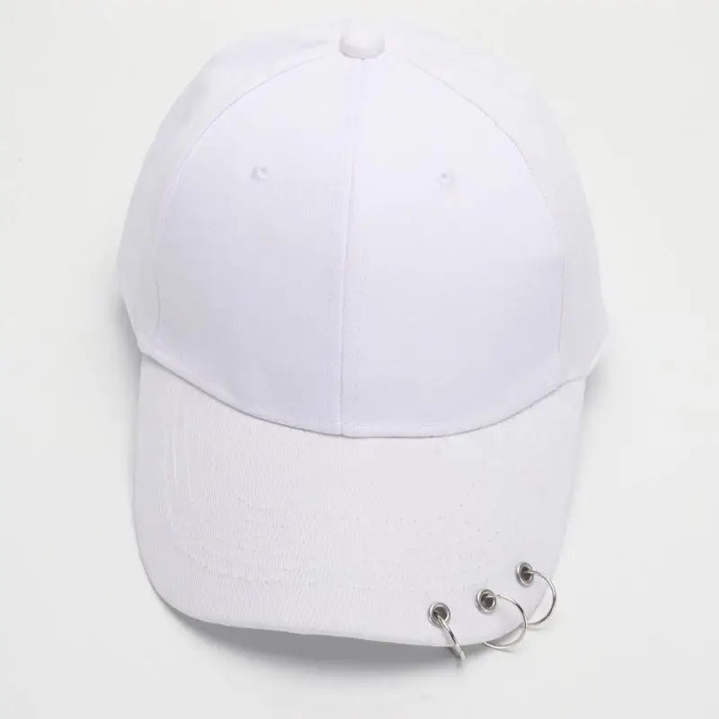 Hip Hop Women's Baseball Cap With Ring Circle Snapback Hats For Men Women Unisex Dad Hat Adjustable Kpop Korean Style Gorra