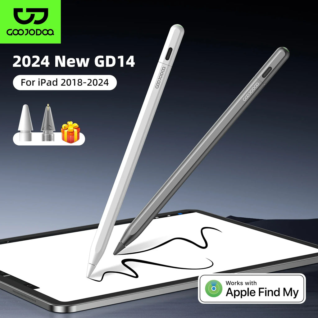 For Apple Pencil 2 with Apple Find My in App iPad Pencil for iPad Air 6 Pro 13' 2024 Air5 4 iPad Pro 11 12.9 with Palm Rejection