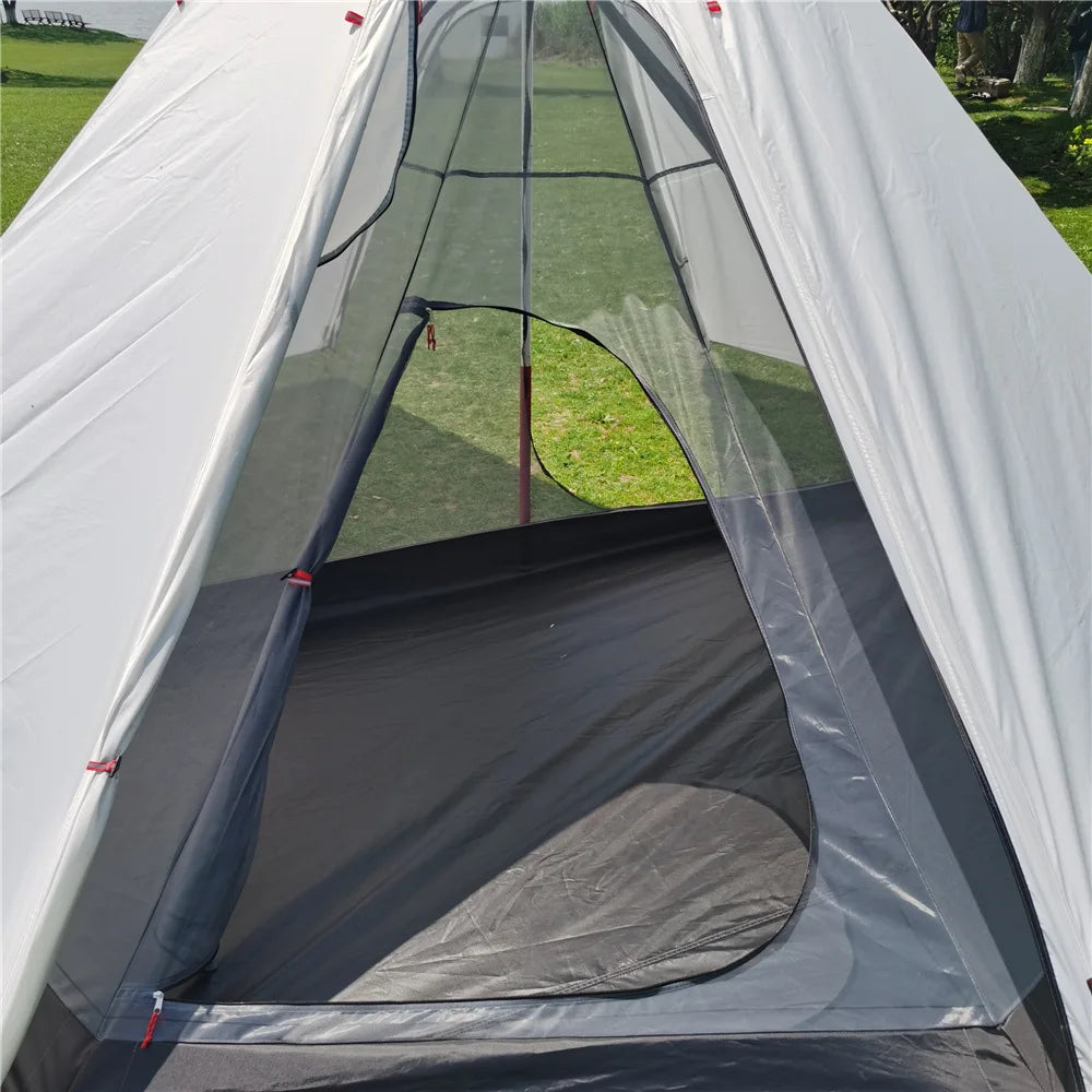 Pentagon and a half inner tent Tingxue 400 rodless portable pyramid camping outdoor tent