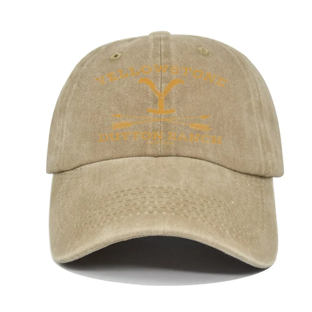 YELLOWSTONE Dutton Ranch Baseball Cap Snapback Sun Hat Spring Autumn Baseball Cap Sport Hip Hop Fitted Cap Hats for Men Women