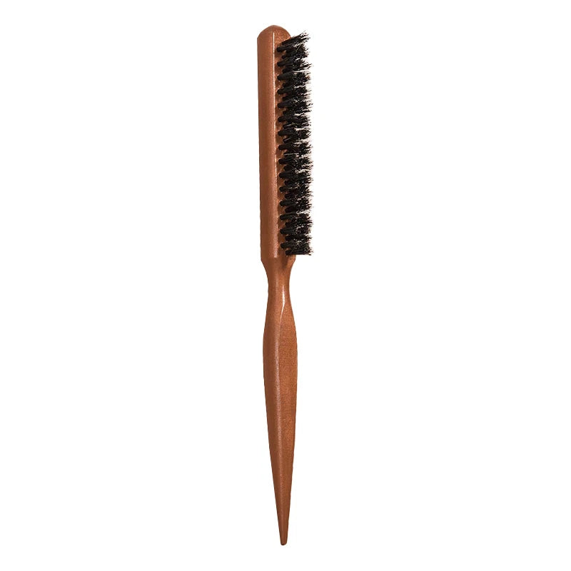 2pcs Premium Bristle Hairbrush with Wooden Handle-Reduces Frizz and Static- Scalp Massage Bristle Brush Set for All Hair Types