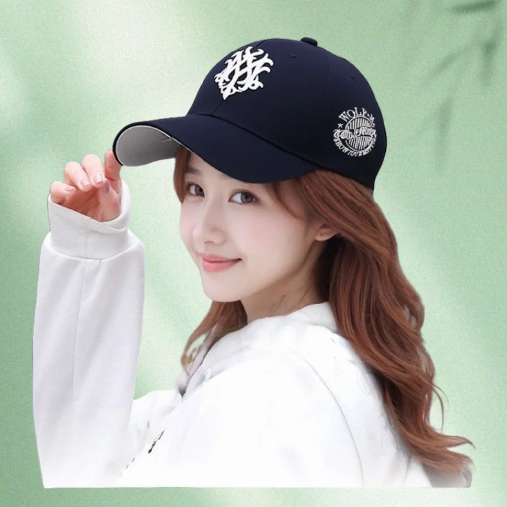 Vintage Gothic Embroidered "NY" Baseball Cap – Adjustable Cotton Snapback Hat for Men Women, Casual Outdoor Sun Hat