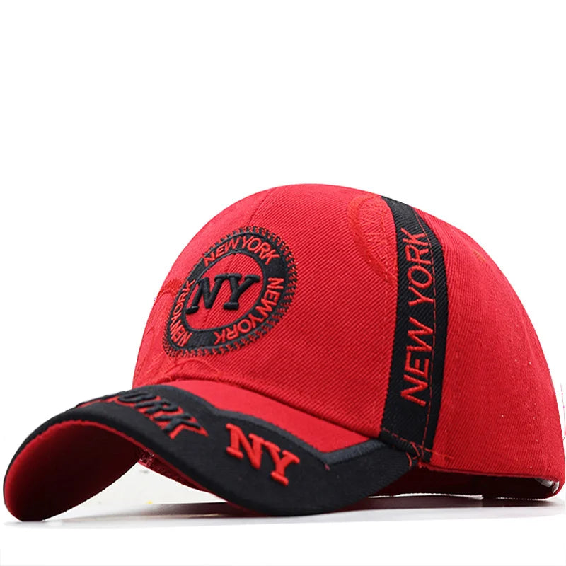 New Men's 3D embroidery Baseball Cap Fitted Cap fishing Snapback Hat for Men Bone Women Gorras Casual Casquette Letter Red Cap