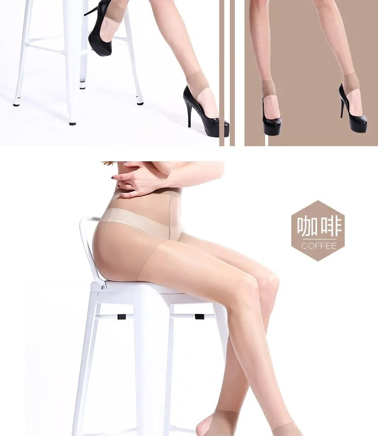 Silk Stockings Flesh Color Black Ultra-thin Foot Socks Foot Stirrups Female Pantyhose Invisible Anti Snagging Base Socks