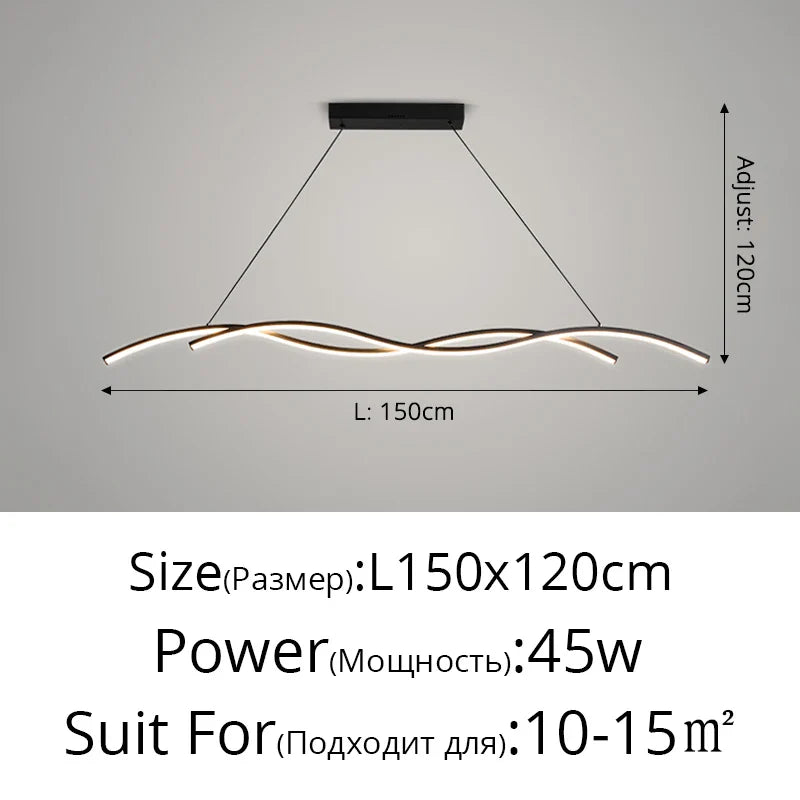 Black White Led Restaurant Pendant Lights Modern Minimalist Hotel Bar Restaurant Chandelier Home Indoor Decoration Lighting Lamp