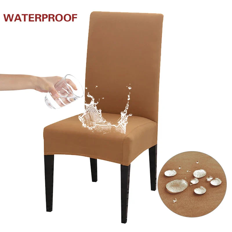 Waterproof Elastic Chair Cover for Dining Room Kitchen Wedding Hotel Banquet Restaurant Anti-dirty Seat Cover Housse De Chaise