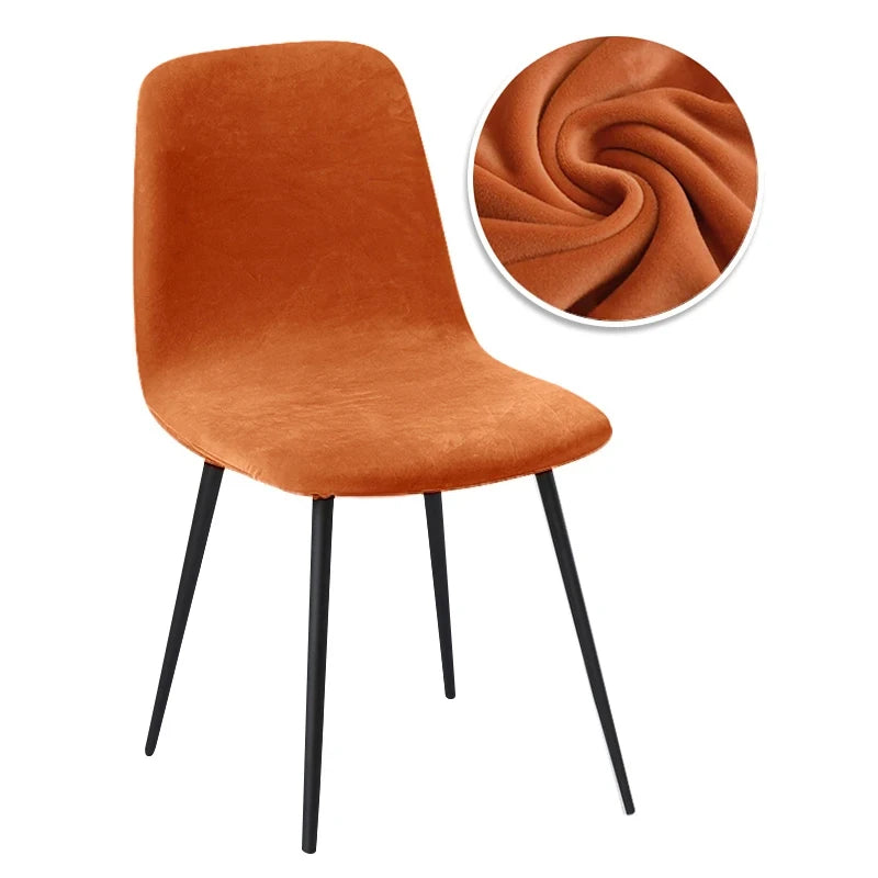 Velvet And Jacquard Short Back Chair Cover Bar Seat Covers Dining Covers Chair Stretch Dust Cover For Home Hotel Bar Wedding