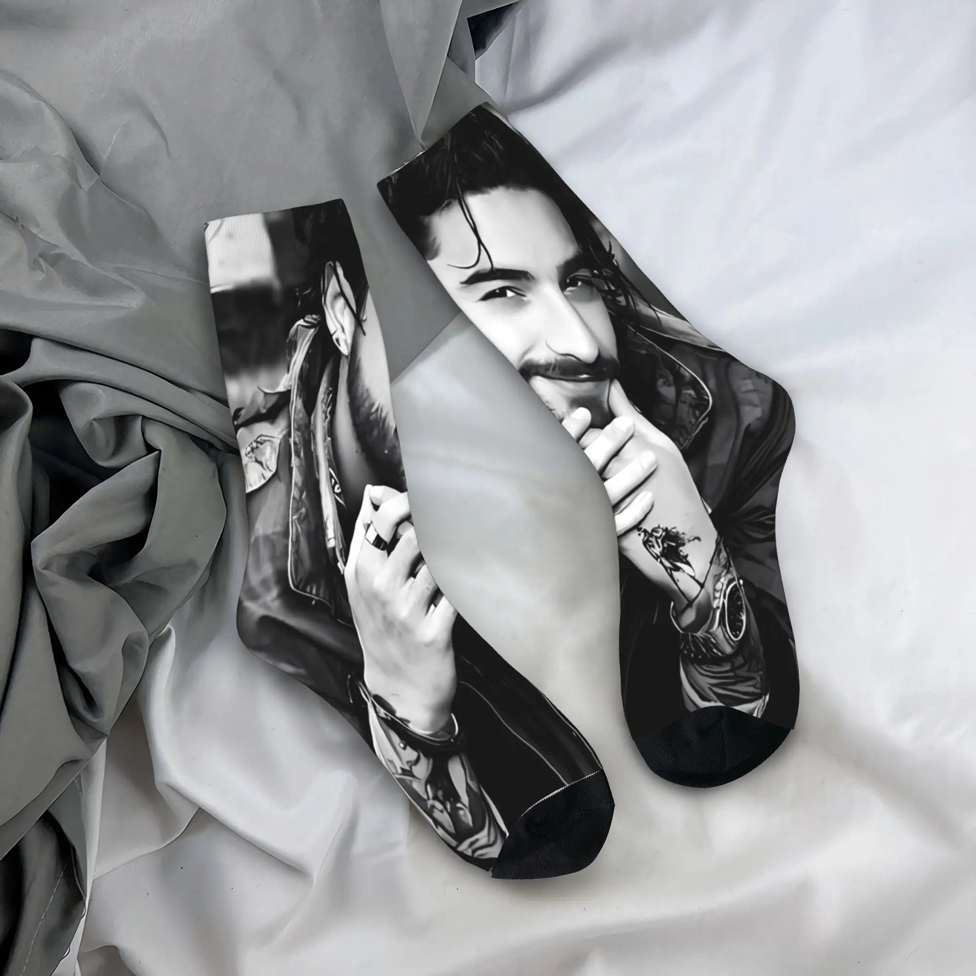 Maluma Rapper Socks  Anti Slip Stockings Women Men Comfortable Outdoor Socks Winter Fashion Graphic Socks
