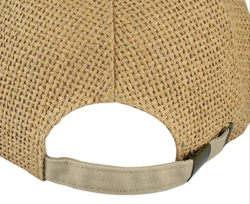 2020 New Straw Baseball Cap Snapback Cap Adjustable Casquette Bones Gorras Casual Dad Hat for Men Breathable and Cool Cap