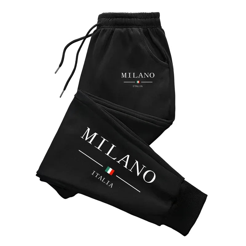 Men's Sweatpants Drawstring 2026 Spring Summer Fashion Print Versatile Gym Comfort Soft Sports Casual Trousers Hot Sales Jogging