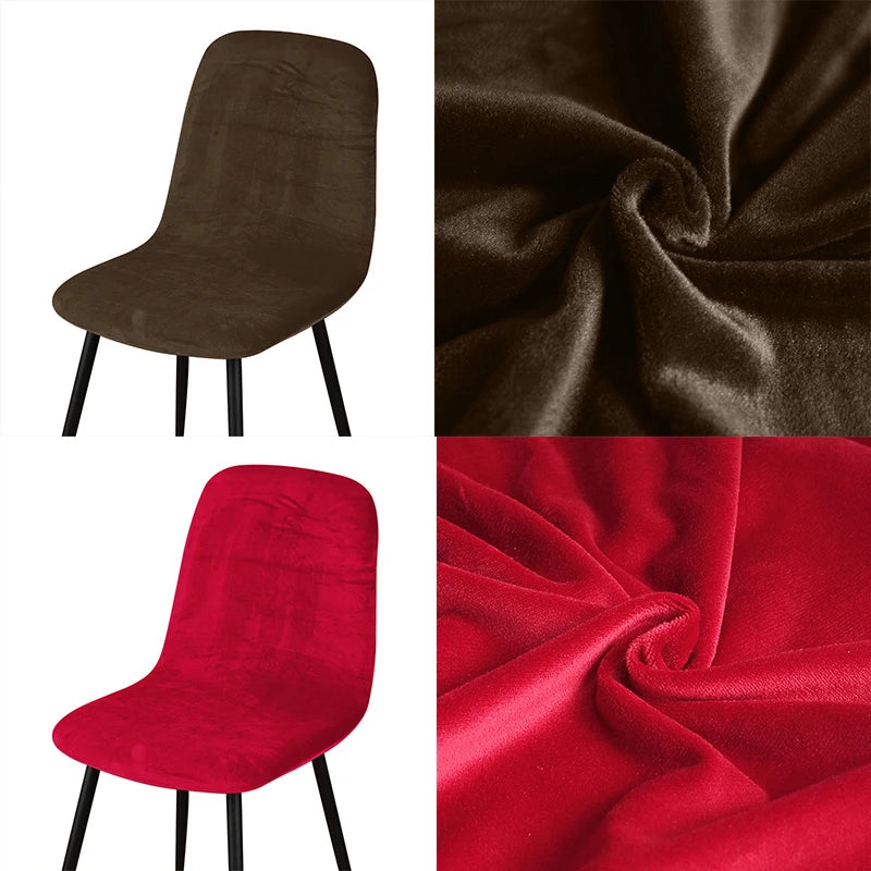 Velvet And Jacquard Short Back Chair Cover Bar Seat Covers Dining Covers Chair Stretch Dust Cover For Home Hotel Bar Wedding