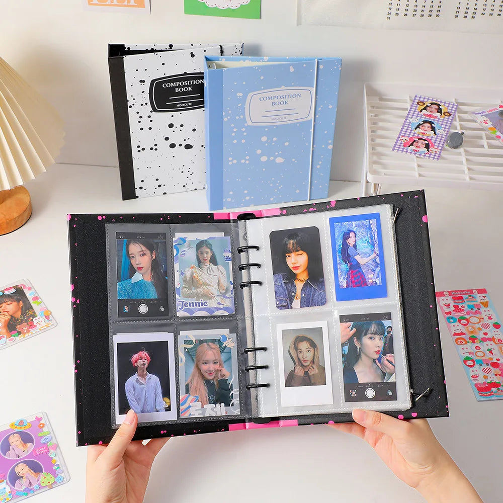 SKYSONIC New Arrival A5 Ring Notebook Jounral Cover INS Bandage Photocards Binder Collect Book Photo Cards Organzier Stationery