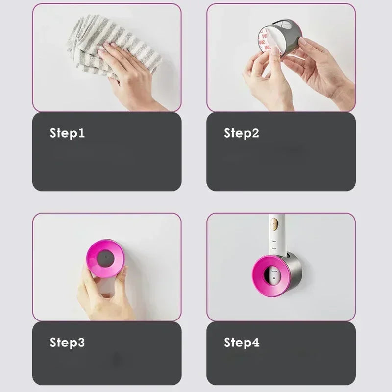 Bathroom Toothbrush Holder Wall Mount Bathroom Organizer Double Single Hole Self Adhesive Tooth Brush  Accessories Space Saving