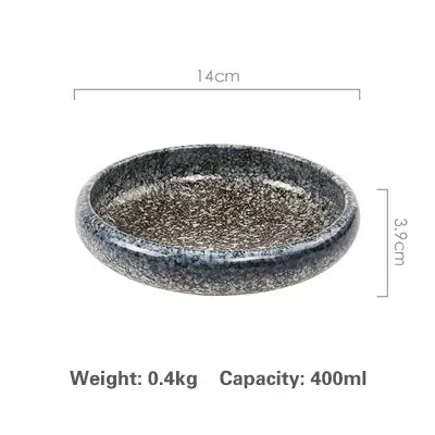 Creative retro ceramic sushi dishes Japanese and Korean snacks small dishes and plates sets ceramic plate japanese dish set