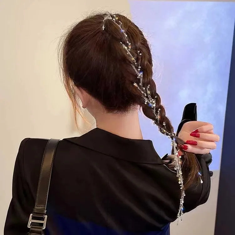 Fashion Accessories Hair Chain Braided Hairpiece Ponytail Star Hair Ornament Hair Clip Hairpin for Women
