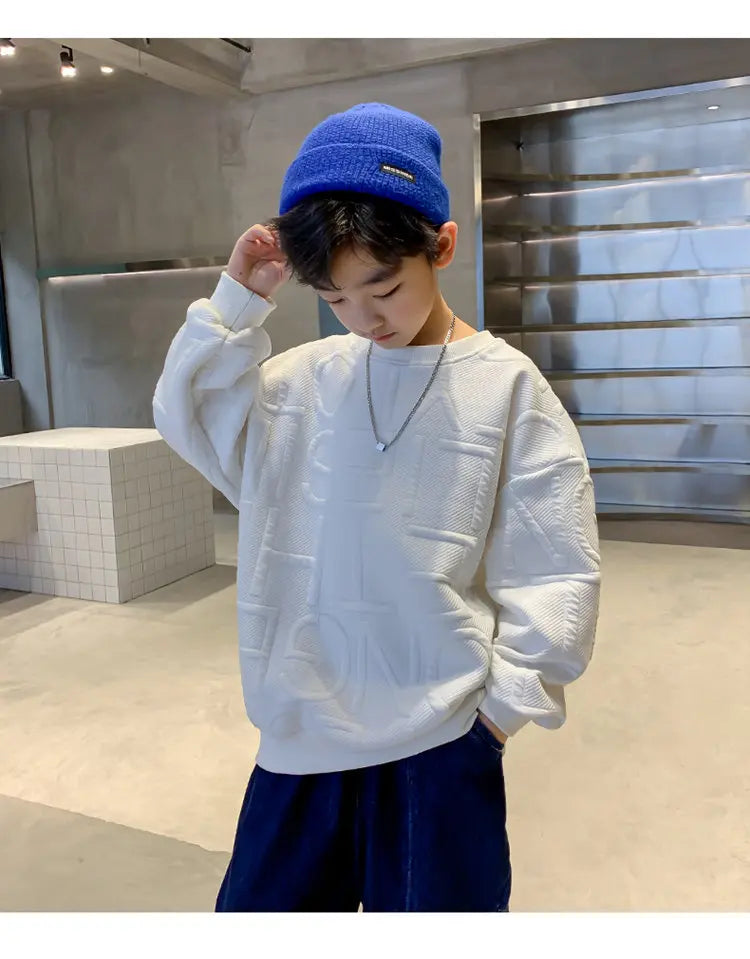 2023 Children Sweatshirts For Boys Cotton Coat Long Sleeve Baby Boy Tops Kids Spring Fall Clothes 5 6 7 8 9 10 11 12 13 14Years