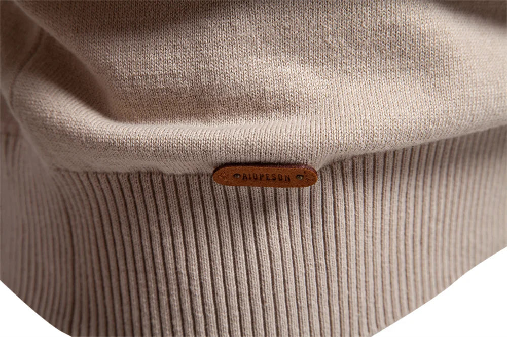 AIOPESON Mens Crewneck Pullover Sweater Knitted Cotton Stripped Quality Autumn Winter Warm Sweaters for Men