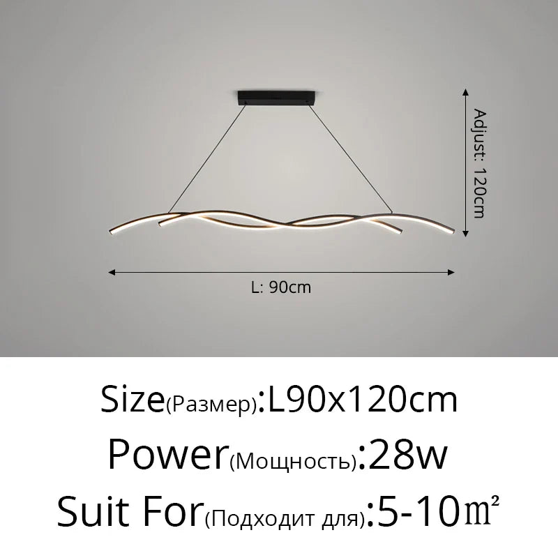 Black White Led Restaurant Pendant Lights Modern Minimalist Hotel Bar Restaurant Chandelier Home Indoor Decoration Lighting Lamp