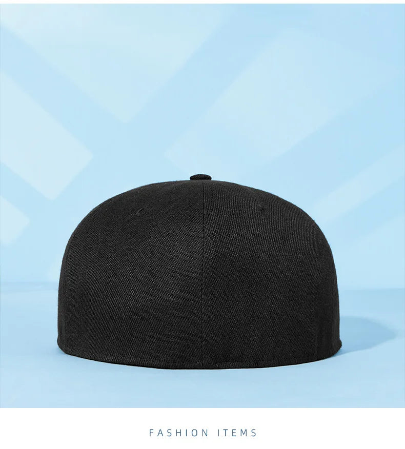 Bone Snapback Cap Full Closed Baseball Cap Men Women Flat Brim 6 Planas Hip Hop Hat Fitted Size Flat Brim Summer Cap Casquette