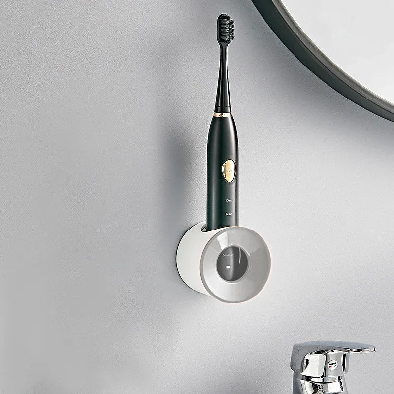 Bathroom Toothbrush Holder Wall Mount Bathroom Organizer Double Single Hole Self Adhesive Tooth Brush  Accessories Space Saving