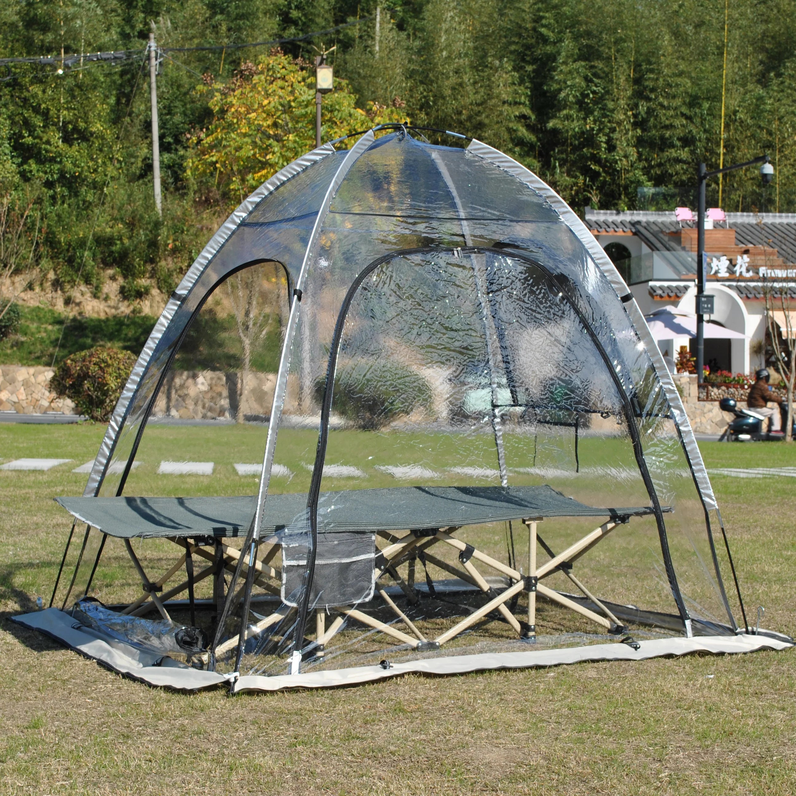 All Weatherproof Shelter,720°View Weather Tent,2 Person Instant Tent,Outdoor Transparent Tent for Sport Event,Camping