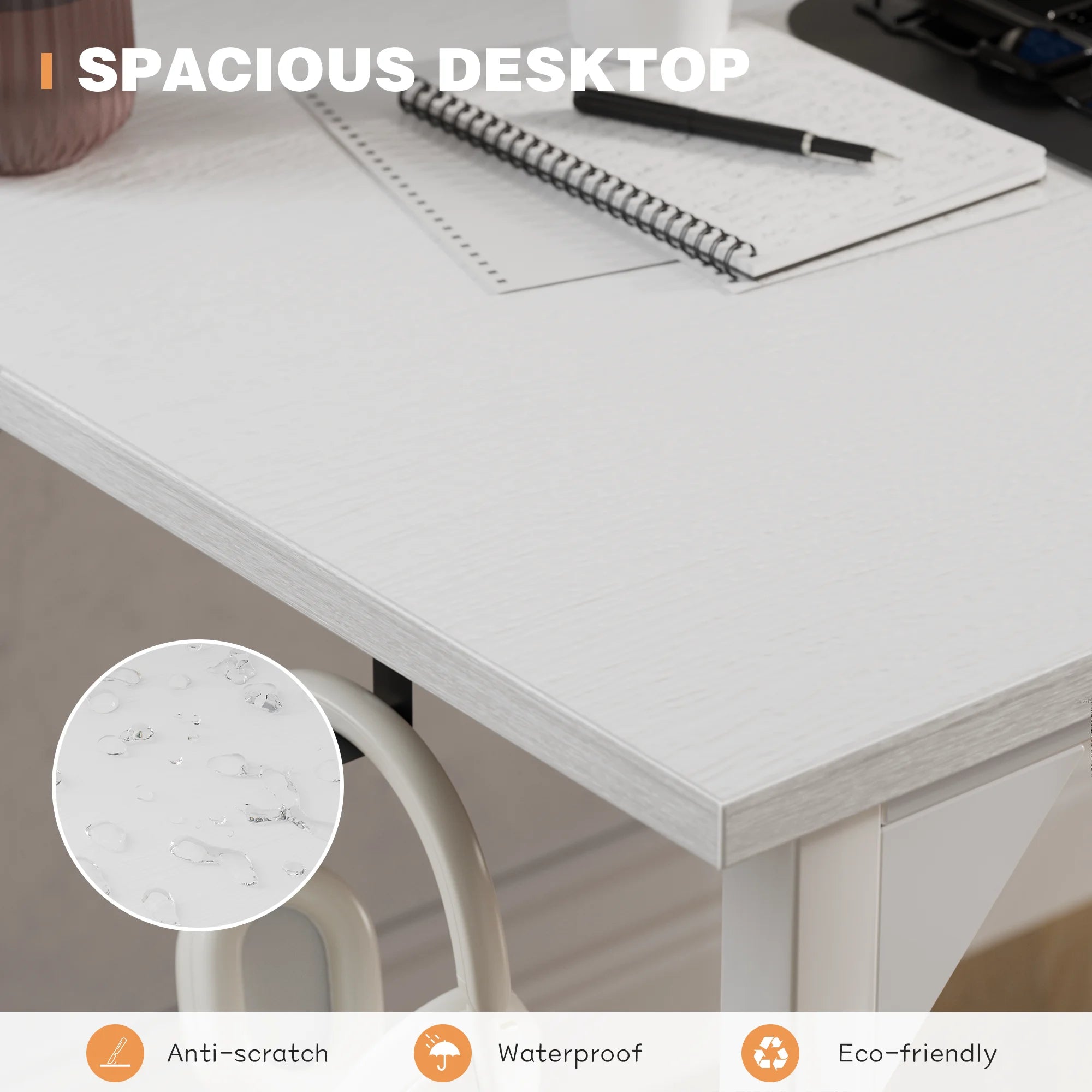 Computer Desk 31 Inch Small Office Desk Modern Writing Desk with Storage Bag Work Study Table with Headphone Hook for Office
