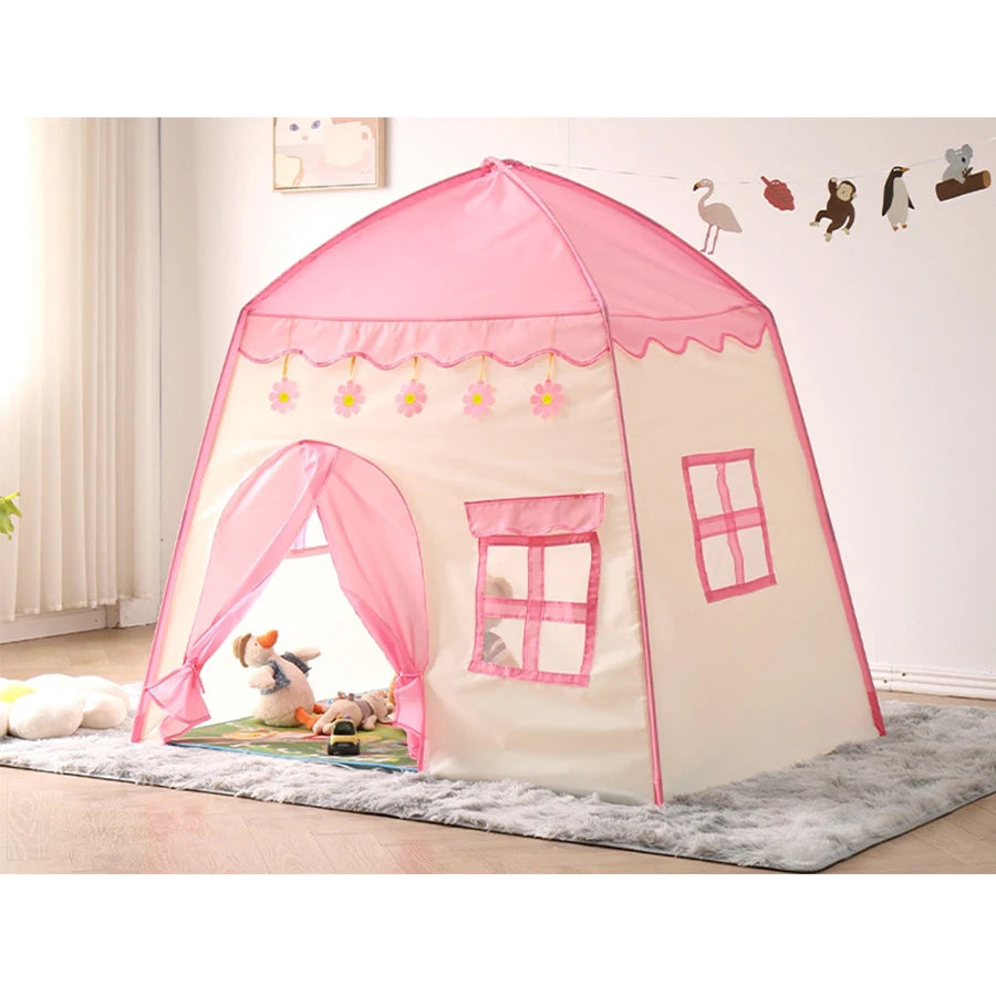 Children playhouse Tent Indoor, Big Space Kids Tent Outdoor, Easy to Carry and Install, Large Room Crawling, Birthday Christmas