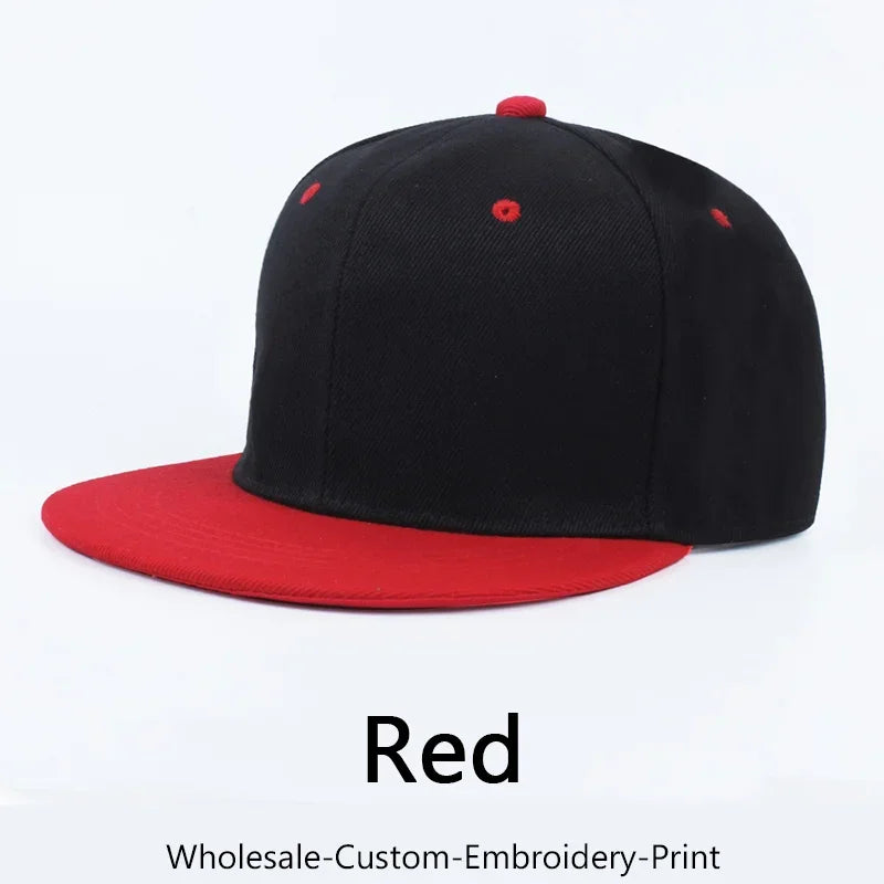 Custom Embroidery Hip-hop Snapback Hat for Men and Women Baseball Cap Wholesale DIY Design Print Sunshade Hats American style
