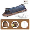 Single Tactical Tent Rainproof Boat Tent Folding Bed UV Protection Portable Outdoor Camping Hiking Mountaineering Gazebo