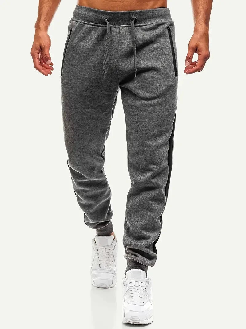 Men's Sweatpants Joggers Trousers Elastic Waist Sports Outdoor Daily Wear Casual Fashion Hip Hop Streetwear Gray Black Pants