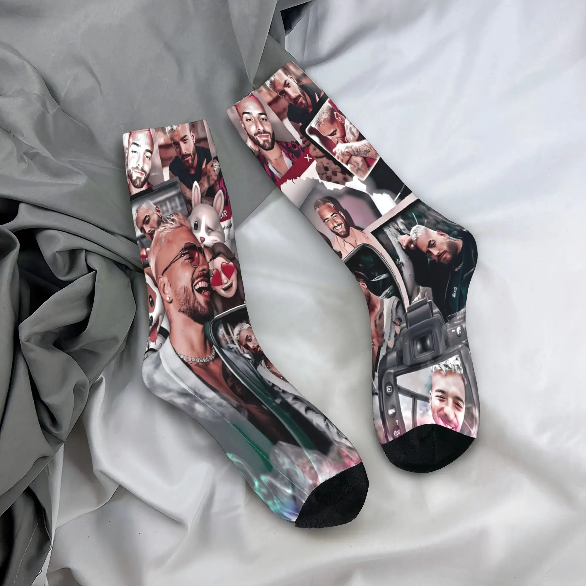 Maluma Rapper Socks  Anti Slip Stockings Women Men Comfortable Outdoor Socks Winter Fashion Graphic Socks