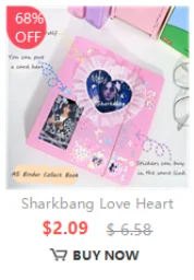 Sharkbang 10pcs A4 Binder Sleeves 7 Holes Postcards Sticker Organizer 11 Designs PP Refill Ring Bags Stationery Accessories