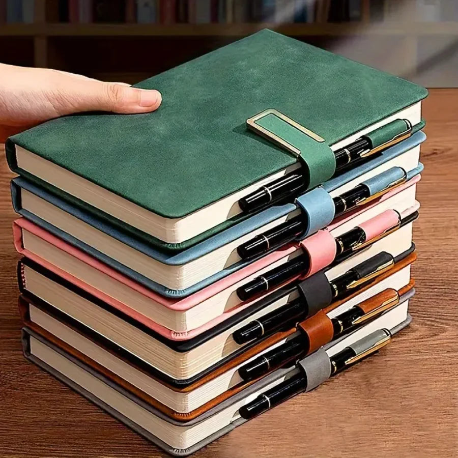 A5 Retro Notebook Soft Leather Cover 200/360 Pages Agenda for Students Business Office School Stationery Supplies