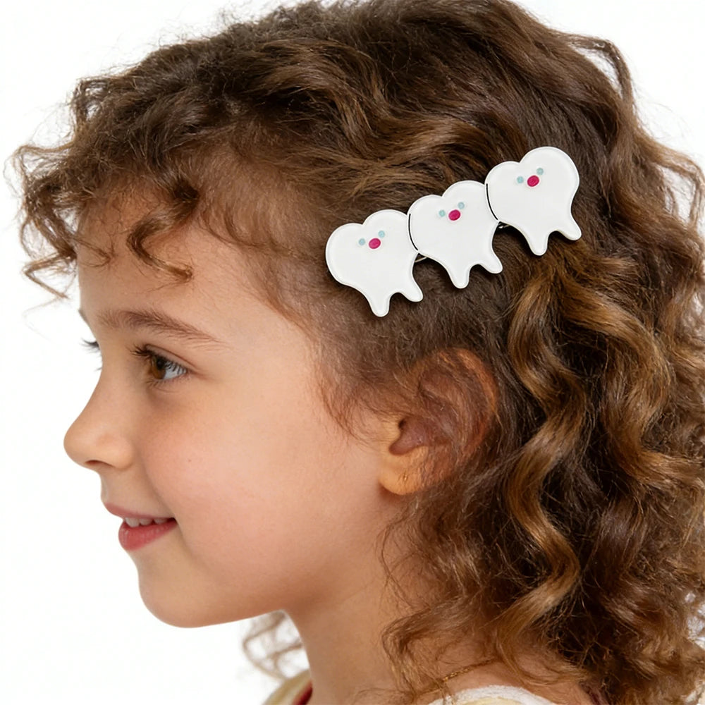 Cartoon Toothbrush Teeth Hair Clip Set Girls Ornaments Dental Decorate Cute Funny Hair Accessories Tooth Clip Dentistry Gift