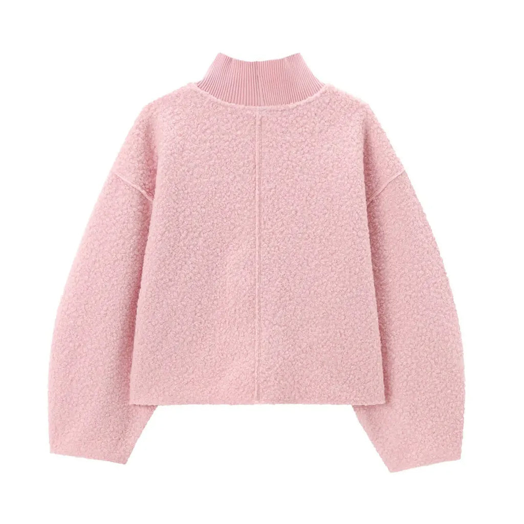 HH Sweatshirts For Women Autumn Casual Loose Turtleneck Long Sleeve Pullover Sweater Female Fashion Chic Top Pullovers