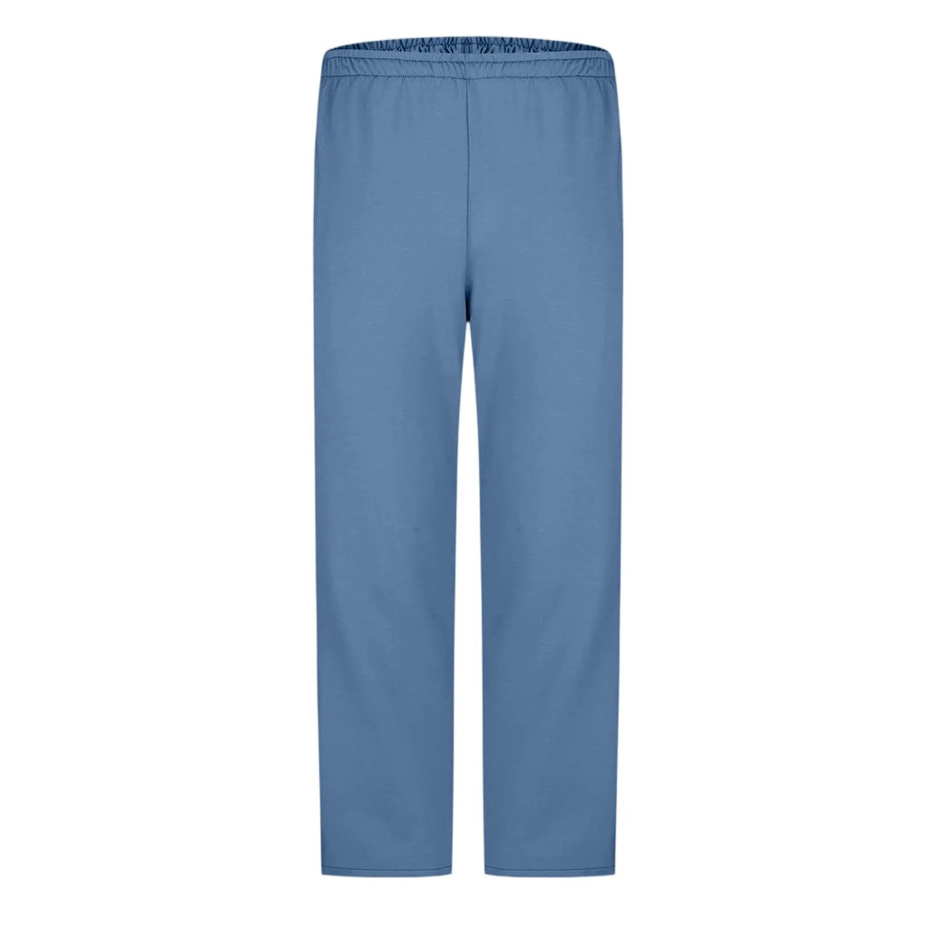 Men Sweatpants Elastic Waistband Pockets Splicing Color Mid-Rise Long Trousers Wide Leg Side Zipper Tear Away Basketball Pants