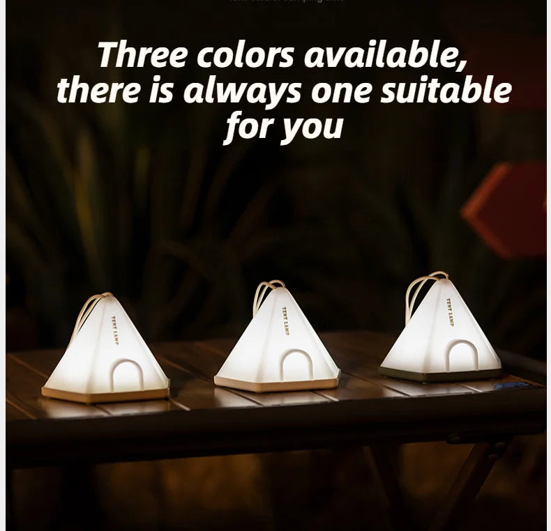 Tent Night Light Bedroom Charging Ambient Lamp Simple Bedside Lamp Portable Atmosphere Night Light For Outdoor Camping