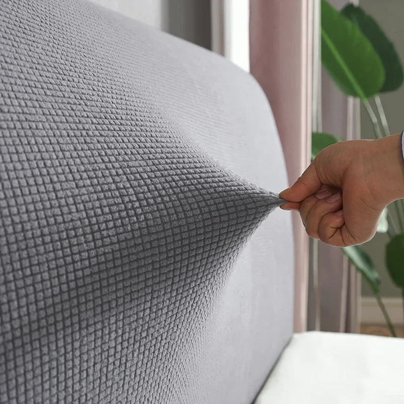 Simple Bedside Cover Elastic Thicken Protection Headboard Case Dust-Proof Nordic Bedroom Bed Cushion Cover House Decoration