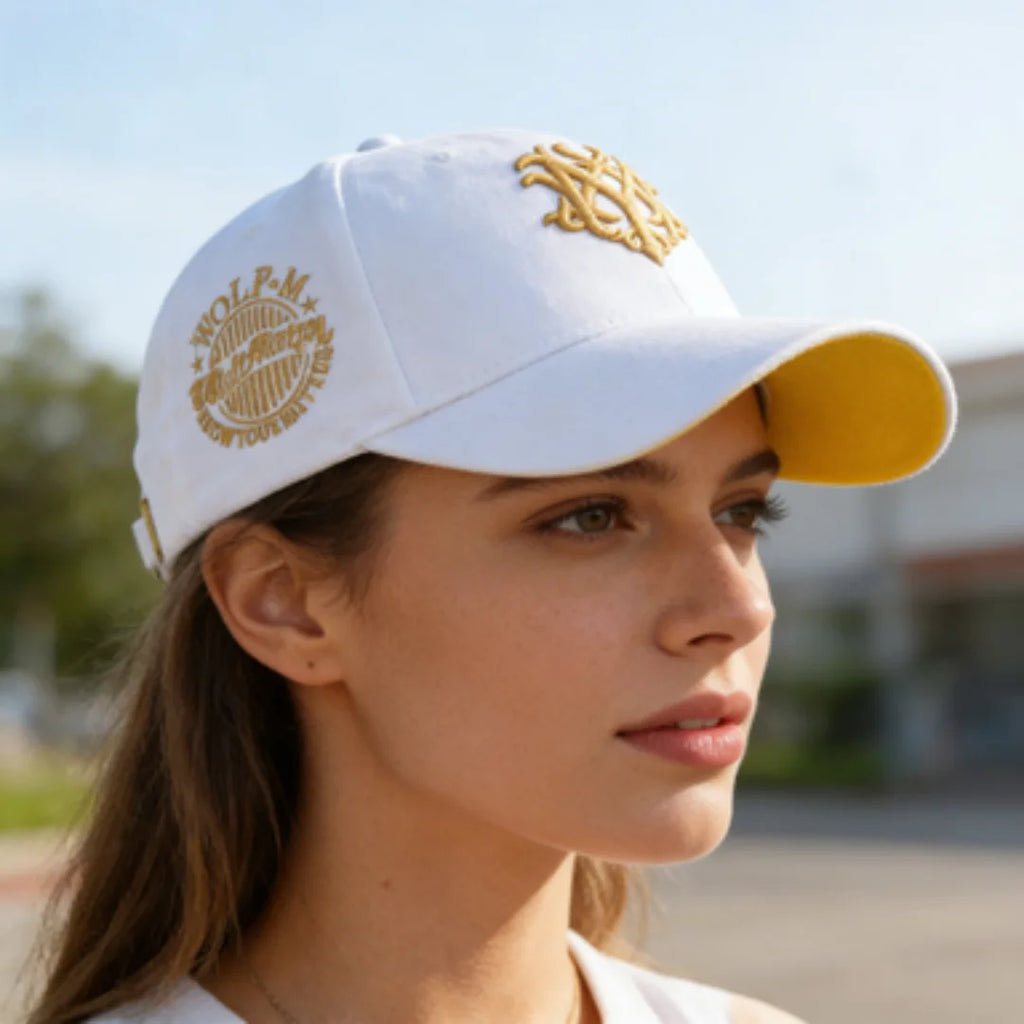 Vintage Gothic Embroidered "NY" Baseball Cap – Adjustable Cotton Snapback Hat for Men Women, Casual Outdoor Sun Hat