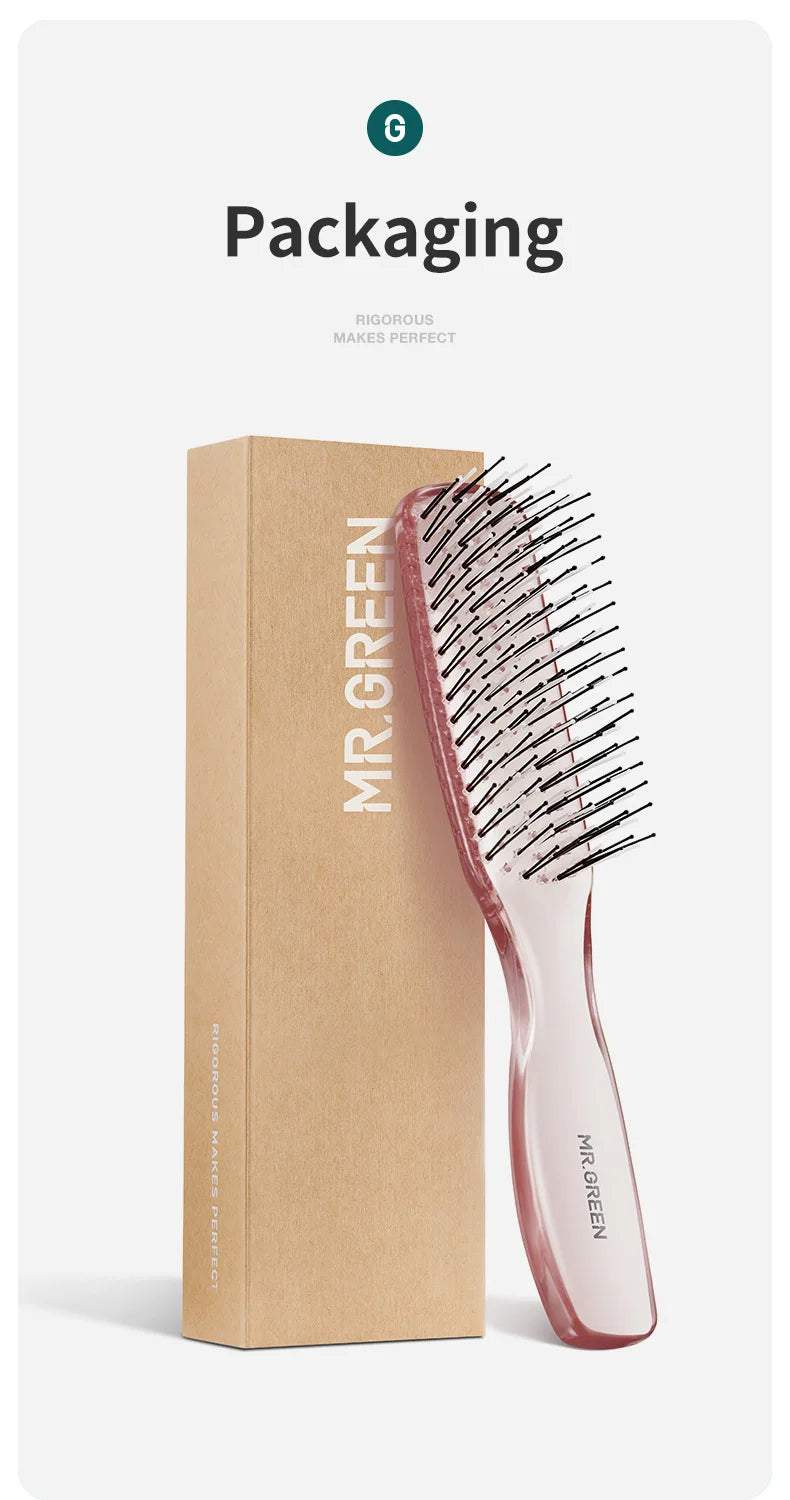 MR.GREEN Hair Brush Scalp Massage Combs Volumizing Hair Styling Fine Tooth Detangling Tool For Long Wet Dry Hair Women Gift