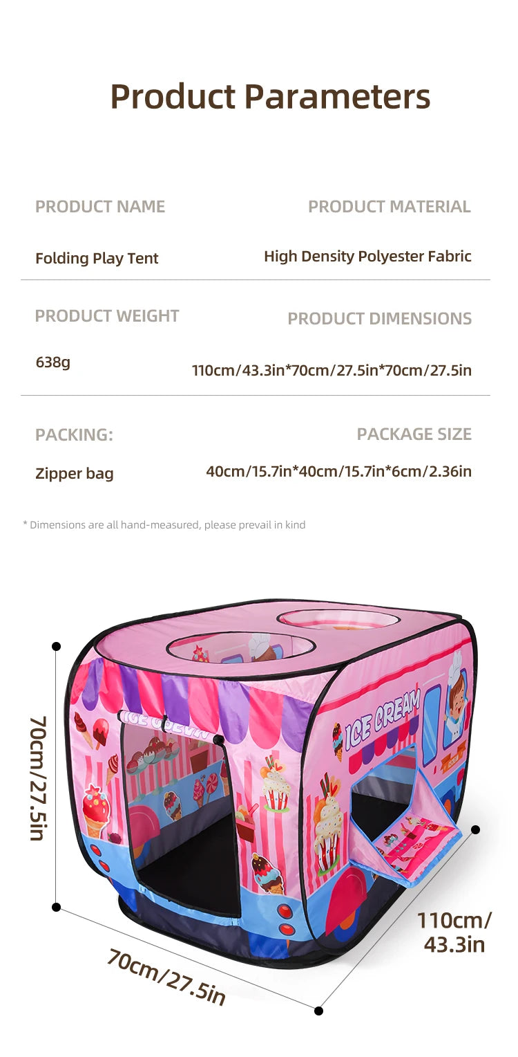 Children's Tent Game House Indoor and Outdoor No Installation Kindergarten Foldable Family Toy House