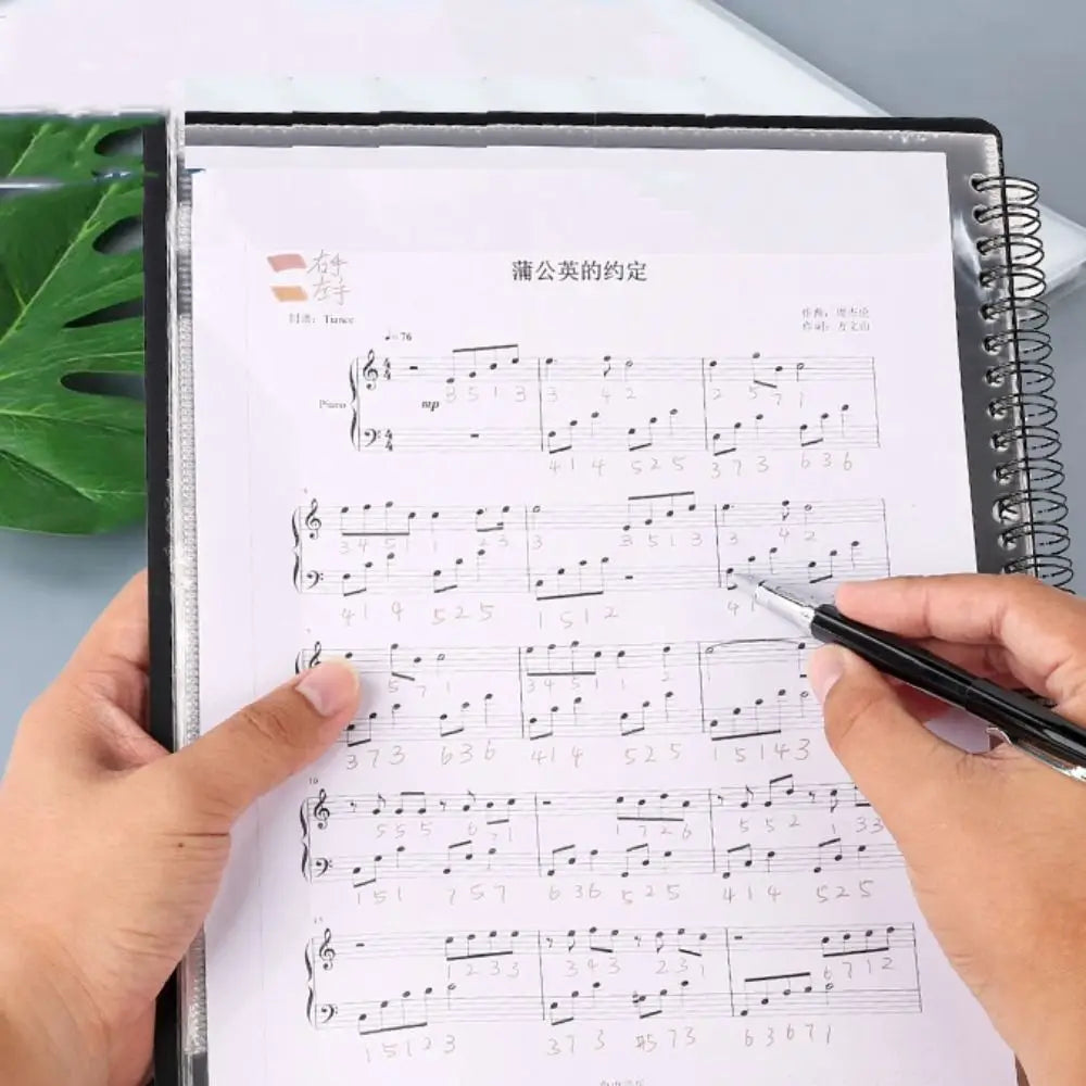 Cover Folder A4 Sheet Music Folder Fashionable Creative Loose Leaf Notebook Waterproof Durable Budget Binder Teacher