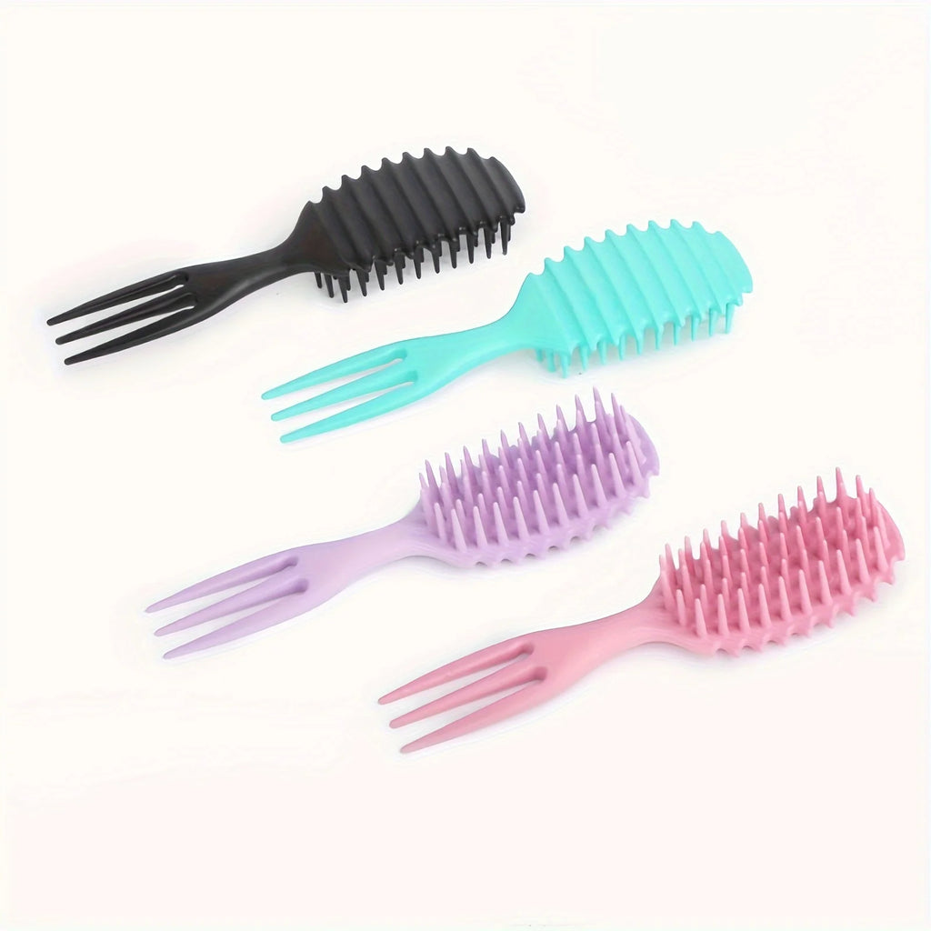 3-in-1 Candy Curly Hair Brush - Gentle Detangling Styling Comb for Wet or Dry Curls Reduces Pulling Separation Ideal for Women